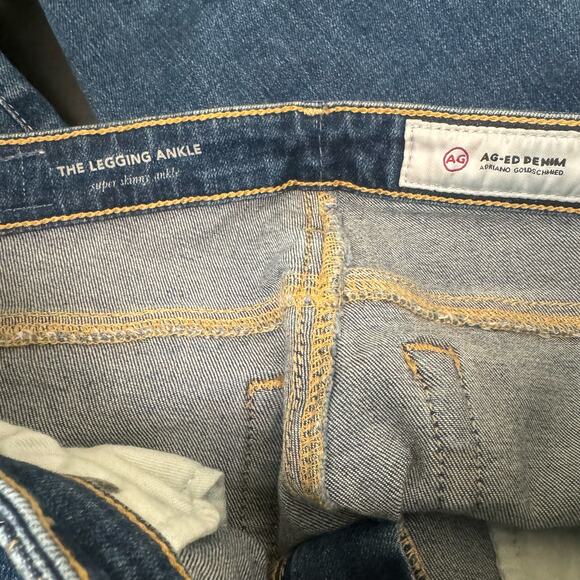 AG Adriano Goldschmied The Legging Ankle Jeans Super Skinny Distressed 26 - Picture 7 of 9